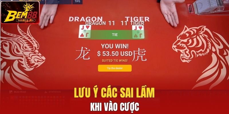Lưu ý các sai lầm để tránh khi vào tiền cược