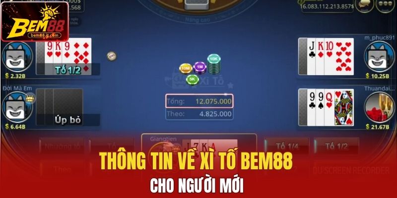 Thông tin về Xì tố Bem88 cho người mới  