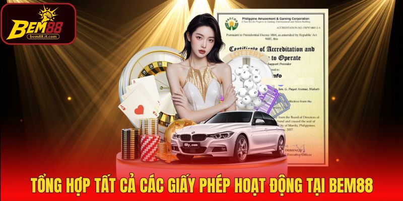 Tổng hợp tất cả các giấy phép hoạt động tại Bem88